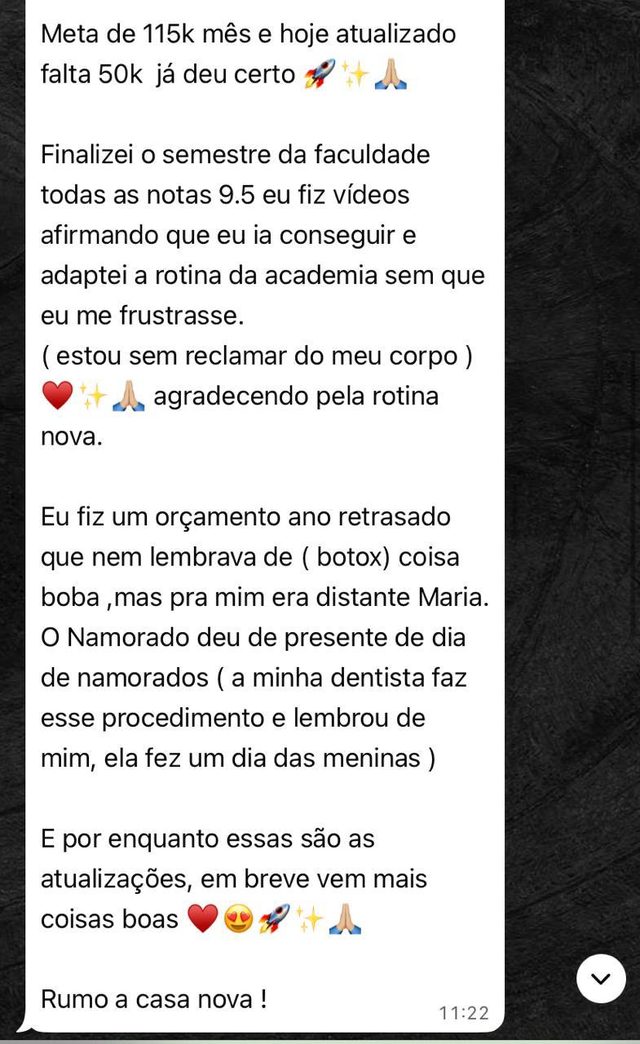 Conversa de cliente com meta de R$115 mil no mês e a rotina no lugar