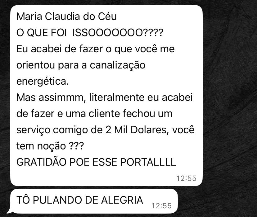 Conversa de cliente que fechou serviço de dois mil dólares depois da canalização